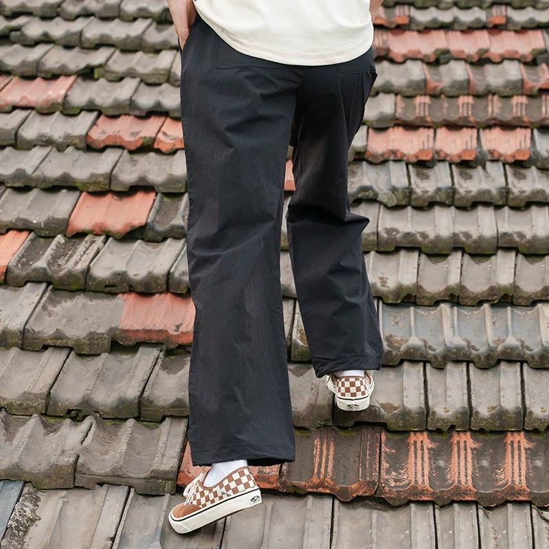 Vans Solid Color Outdoor Elastic Cuff Casual Pants Women bottoms Black VN000HGRBLK