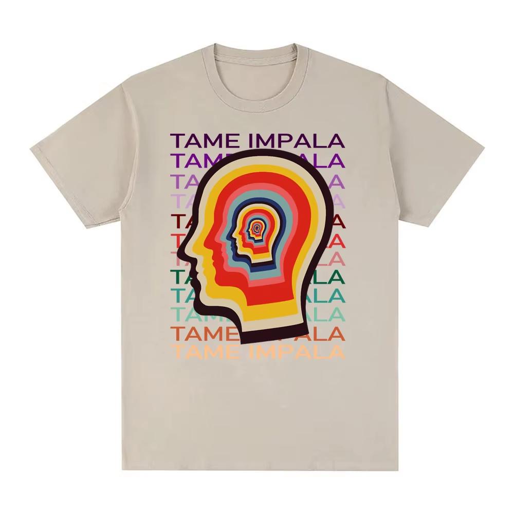 Tame Impala LOGO TrendT-Shirt New High Quality Album Tee-shirt Sleeve Cotton Gothic Tshirt Y2K Gothic Cotton Oversized T-shirts