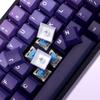 Conjunto de teclas PBT de 132 teclas, perfil Cherry, teclas Purple Double-Shot para interruptores Cherry/Gateron MX, personalização de teclado mecânico