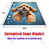 1PC Diving Puppy Print Blanket Warm Soft Fluffy Kids and Adults Sofa Bed Throw Blanket for Home Travel Camping Luxury Gifts
