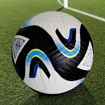 Size 5 Soccer Ball for Competitive Play, PU Leather Football Training