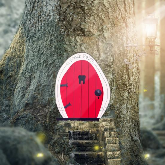 Wooden Fairy Gate Garden Fairy Door Miniature Accessories Smooth Edge Realistic Miniature Fairy Door Decoration