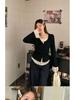 Plus Size Women's Korean-Style Lace Patchwork Two-Piece Top for Autumn 2025