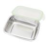 304 Stainless Steel Lunch Box Leakproof Food Storage Containers Square Bento Box 350ml