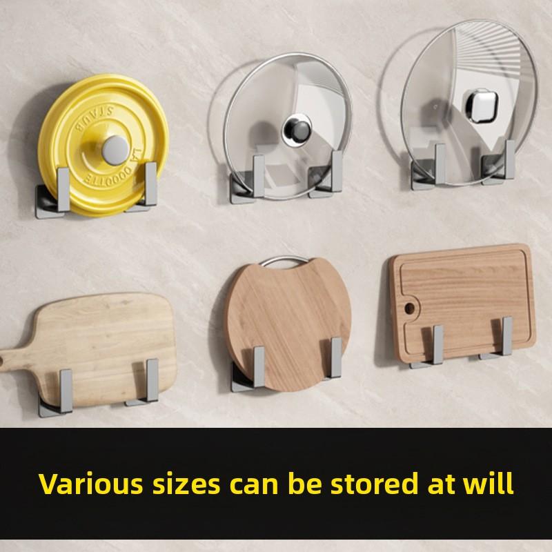 

Multifunctional No-Punch Wall Mounted Kitchen Shelf 1pair сірий