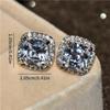 1 Pair of Exquisite and Fashionable Earrings, Set with Synthetic Zircon Earrings, Suitable for Daily Wear