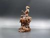 Chinese Antique Boxwood Carved Pipa Beautiful Woman Statue Sculpture Home Decor