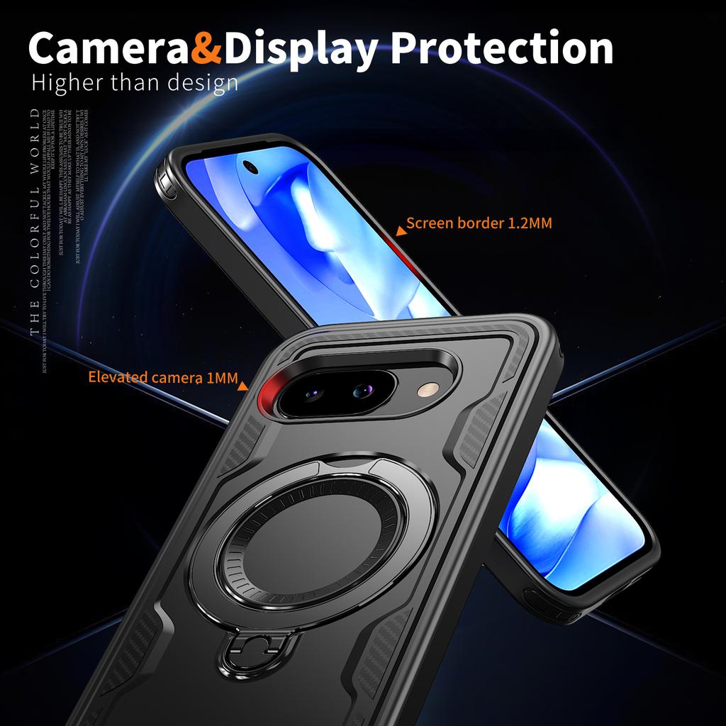 Luxury 360 ° Rotating Metal Ring Case for Google Pixel 10 Pro XL 5G Pixel9 Pixel 9 Pro 9A Pixel10 Shockproof Cover