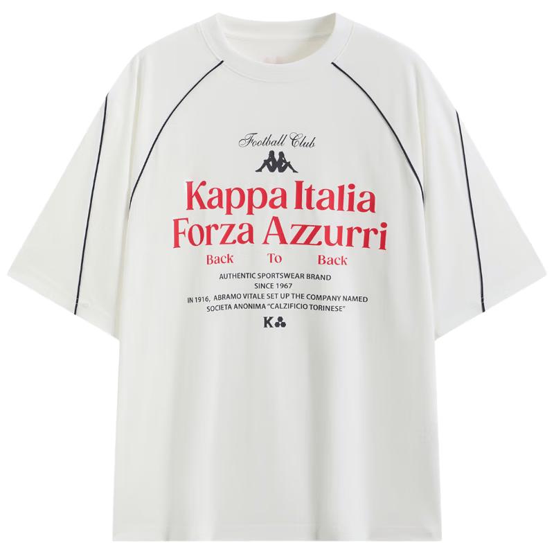 Kappa Back-to-Back Letter Print Unisex Short Sleeve T-Shirt K0GX2TD47D S