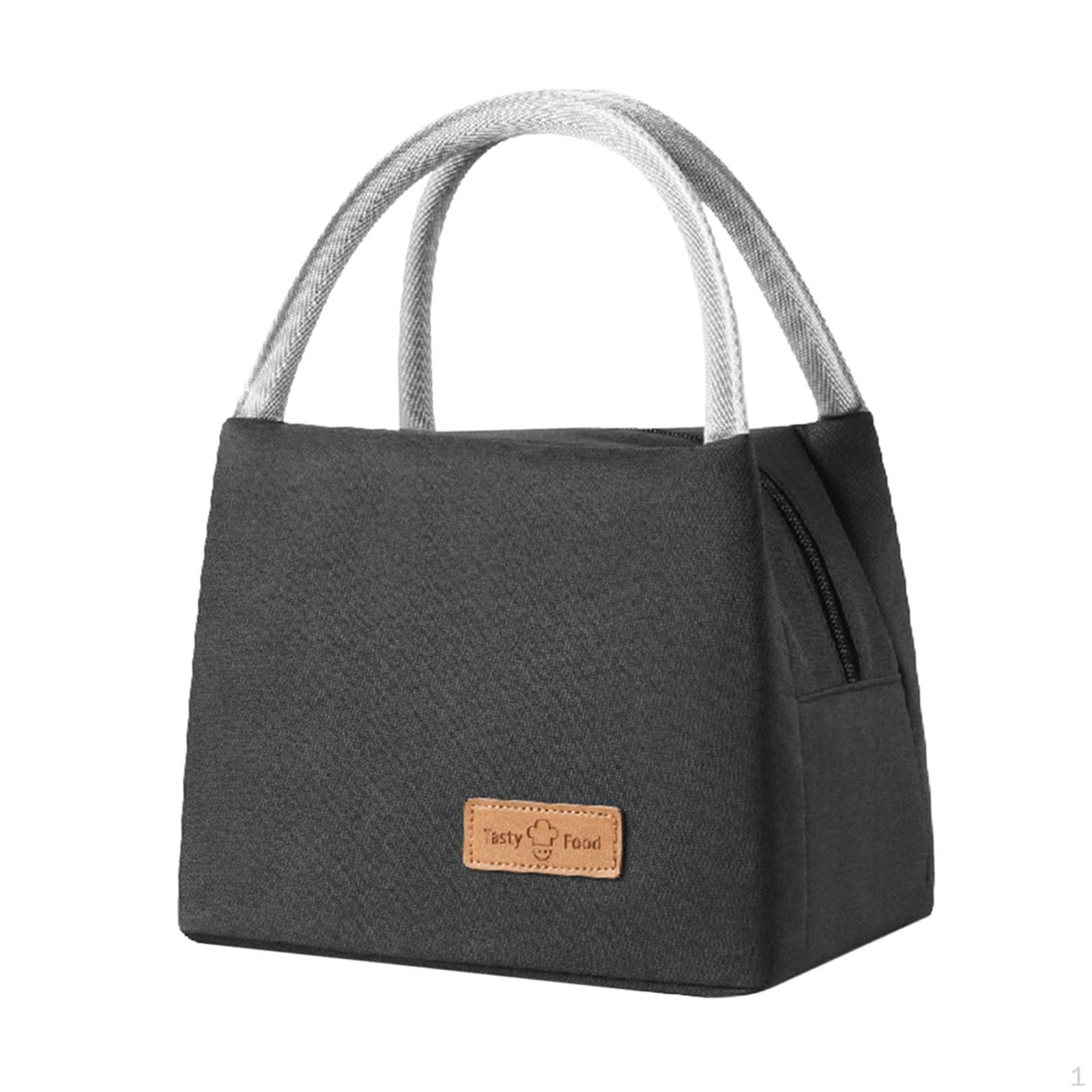 

Изолированная сумка для ланча, сумка для еды, сумка Bento, портативная сумка, герметичный многоразовый холодильник чёрный