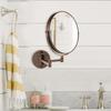 9 Wall Mounted Makeup Mirror with 1X 10X Magnification Double Sided Magnifying Round Bathroom Vanity Mirror 360 Swivel Design E