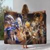 Classic Game Genshin Impact Cartoon Flannel Blanket,Ultra Soft Warm Plush Throw for Home Bedroom Bed Sofa Cover Office Camping
