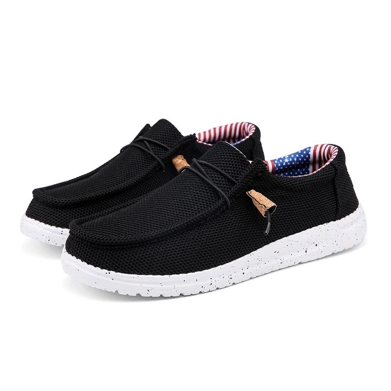 Men Casual Shoes Slip on Canvas Loafers Comfortable Walking Flats for Man Non Slip Soft Moccasins Sneakers Summer