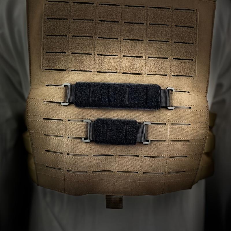 Hook and Loop Patches Heavy-Duty Nylon with Metal Grommets, Black/Green/Yellow, Universal for Gear, Vests, Vests & Morale Patches