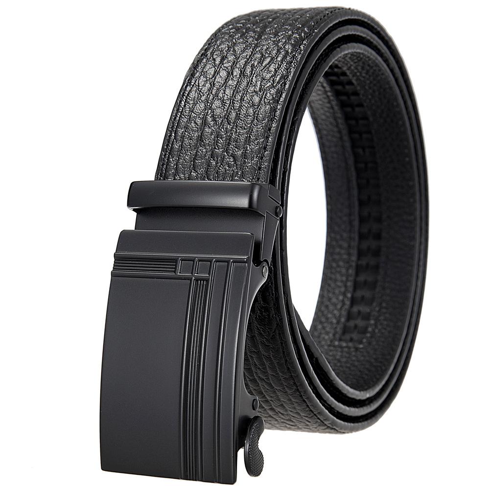 5-teiliger Gürtel aus Rindsleder mit automatischer Schnalle, vielseitiger Herrengürtel aus automatischem Rindsleder Ly36-21710-5