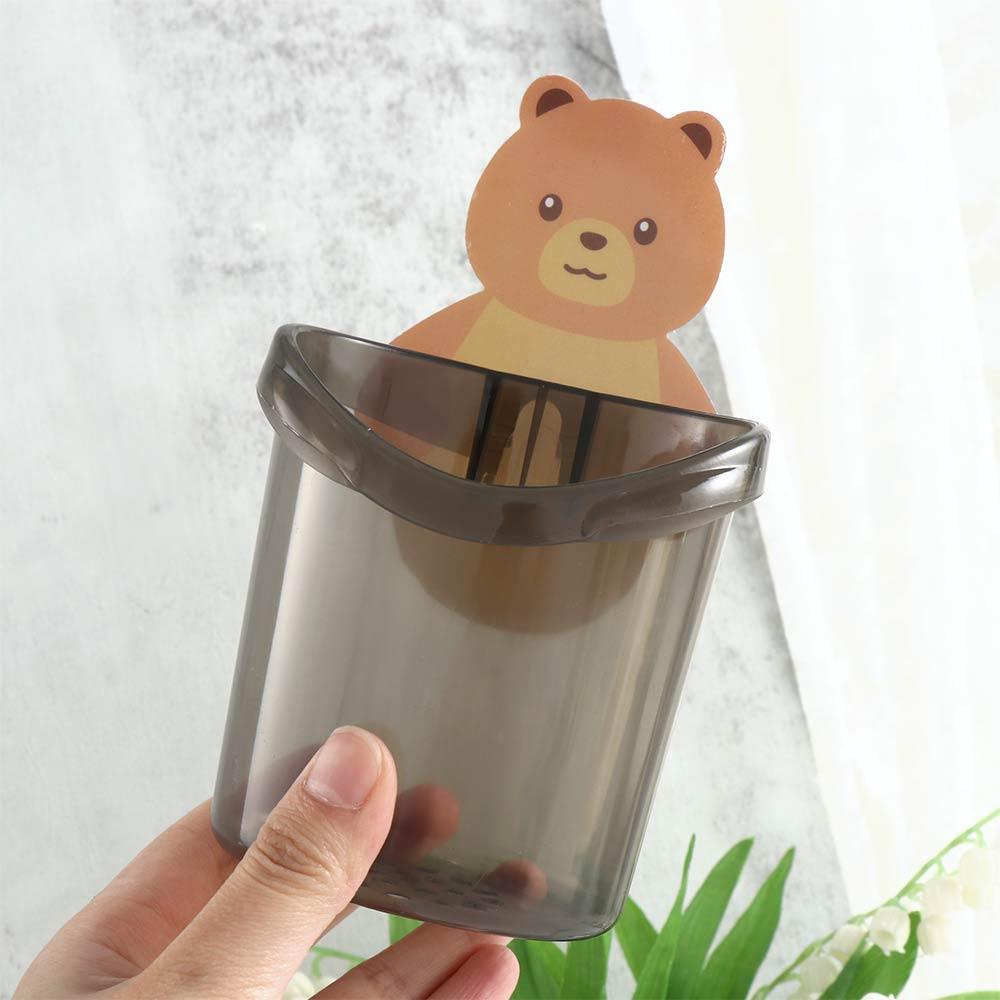 Home Storage Box Bear Shaped Cute Toothbrush Holder Cup Organizer Razor Stand Toothpaste Rack