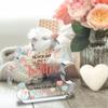 2D Flat Elegant Floral Acrylic Decorative Plaque for Daughter - with Pink Peonies & Heart Design, Perfect for Graduation, Birthday, Mother'S Day
