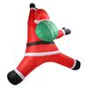 5.9ft Xmas Inflatable Santa Outdoor Decoration Climbing Santa with Present Bag Blow Up Decor Built In LED Light for