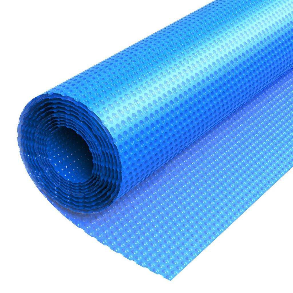 Solar Pool Cover, 10.97 x 4.88m Rectangle Pool Bubble Cover, 12 Mil Pools Solar Blanket with Bubble & PE Material, Daytime Heat Absorption, Nighttime