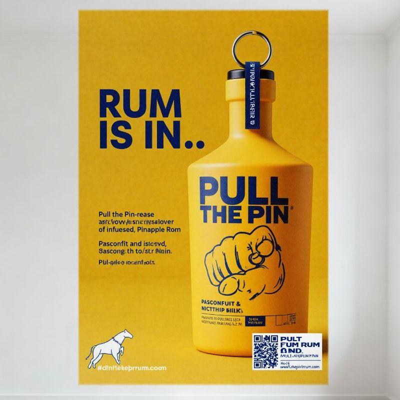 

Vibrant Pull the Pin Rum Infused Pineapple Rum Bacardi Amaroalot Tin Sign - Retro Style Metal Poster for Bar Cafe Man Cave Home 20x30cm（7.8x11.8inch）