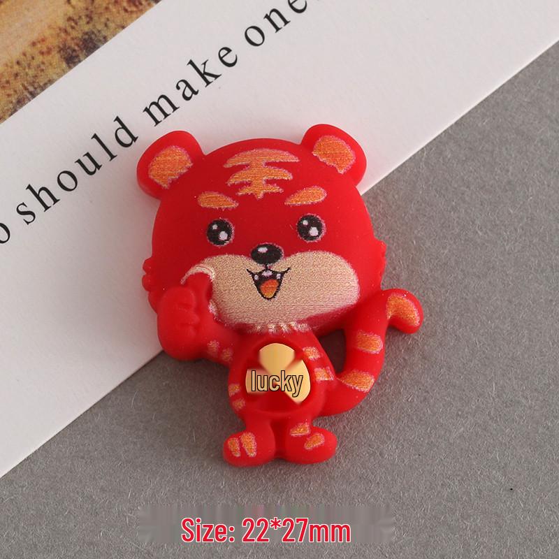 Tiger Series Resin Accessories: Phone Case, Headwear, Hair Clips, Car Decor, Stickers