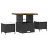 Ensemble de Canapés de Jardin de 12 pièces avec Coussins Noir, Ensemble de Salle à Manger de Jardin 3 pièces 3362560