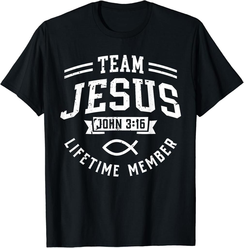 Lustiges Team Jesus Christlicher Glaube Beten Gott Religiöses T-Shirt Lustige Jesus Kleidung Baumwoll-T-Shirts für Herren Grafik-T-Shirts
