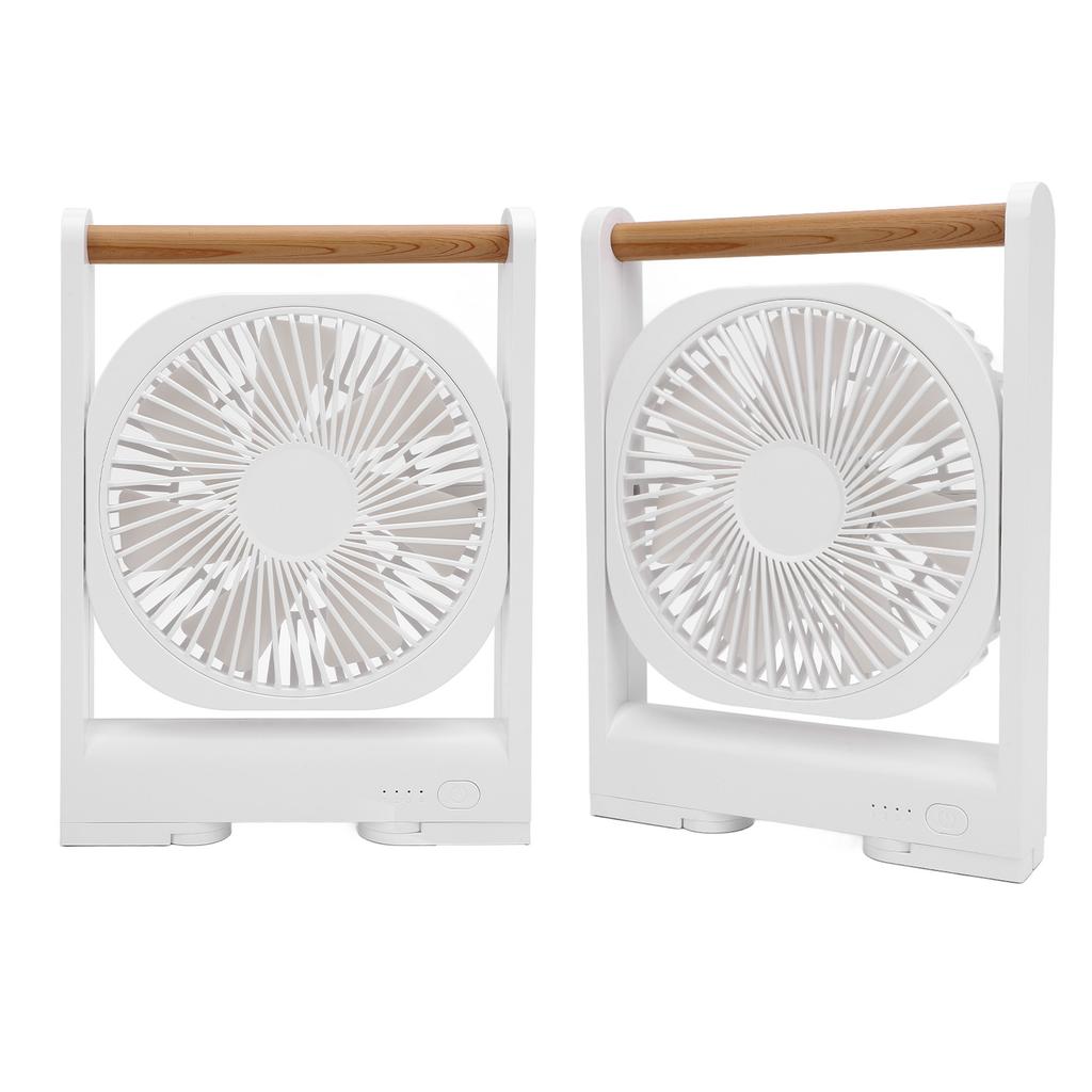 Magnetic Desk Fan 4 Speeds Adjustable Quiet Rechargeable Portable Table Fan with Handle for Home