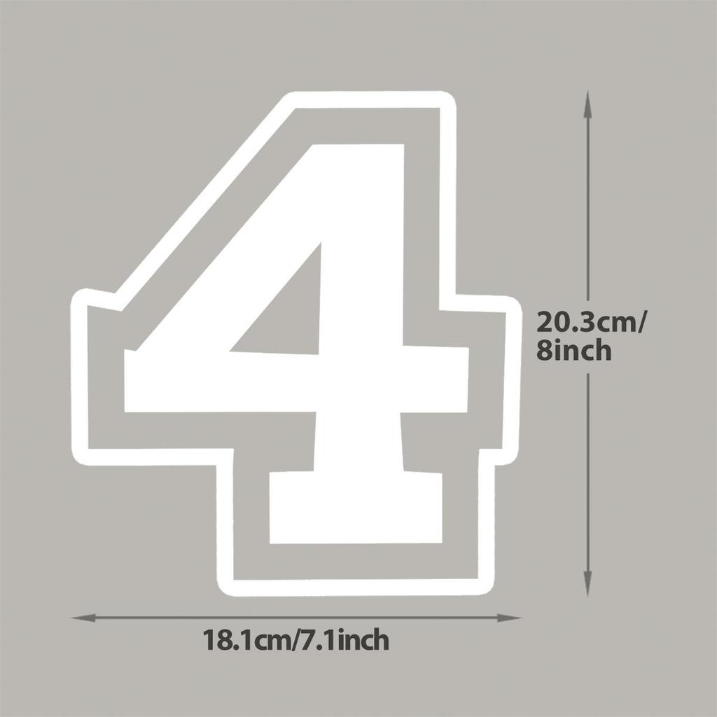 White Numbers 0-9 Iron On Patch Easy To Print For Jersey T-Shirt Parches Ropa Hoodies Diy Stickers Heat Transfer Washable