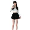 Loose Flesh-shielding Thin Casual Wide-leg Pants Women Thin Wear High-waisted Drawstring Sports Shorts