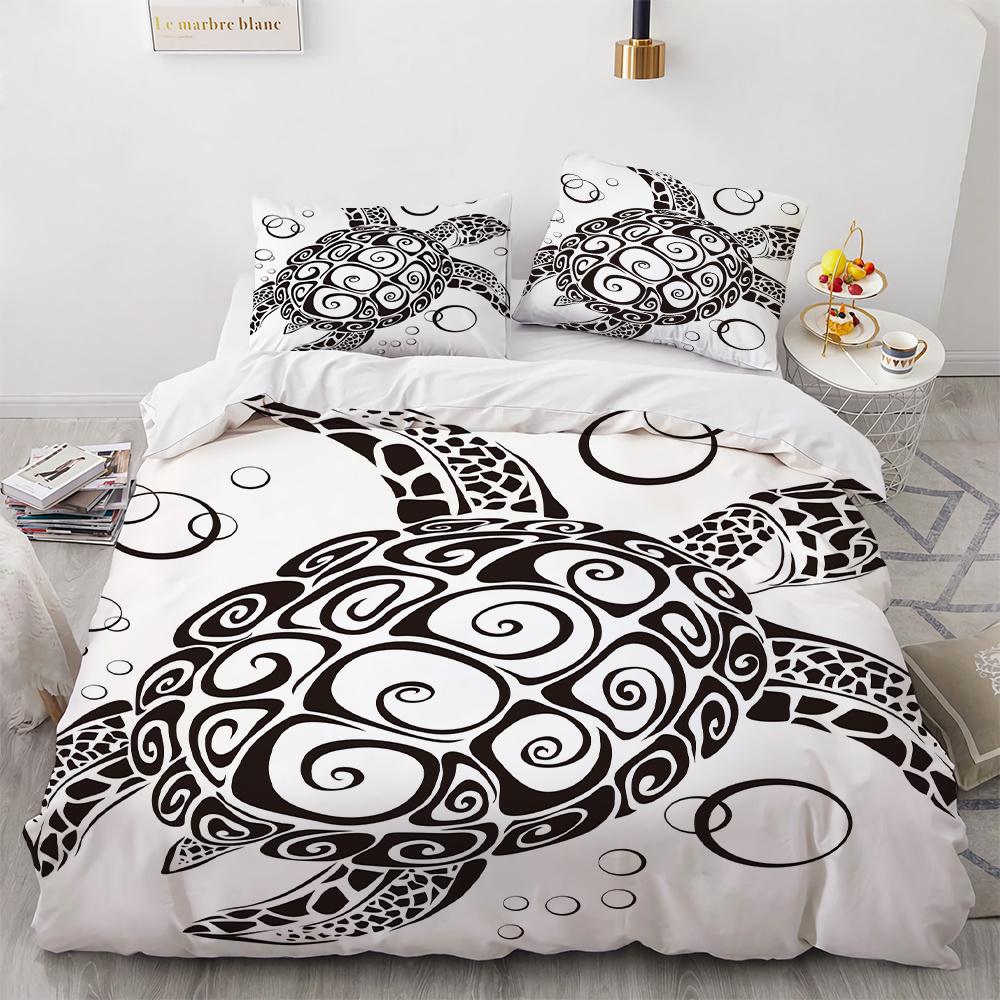 3D Octopus Duvet Cover King Queen Size Cute Cartoon Ocean Animal Bedding Set For Kids Teens Sealife 2/3pcs Polyester Quilt Cover
