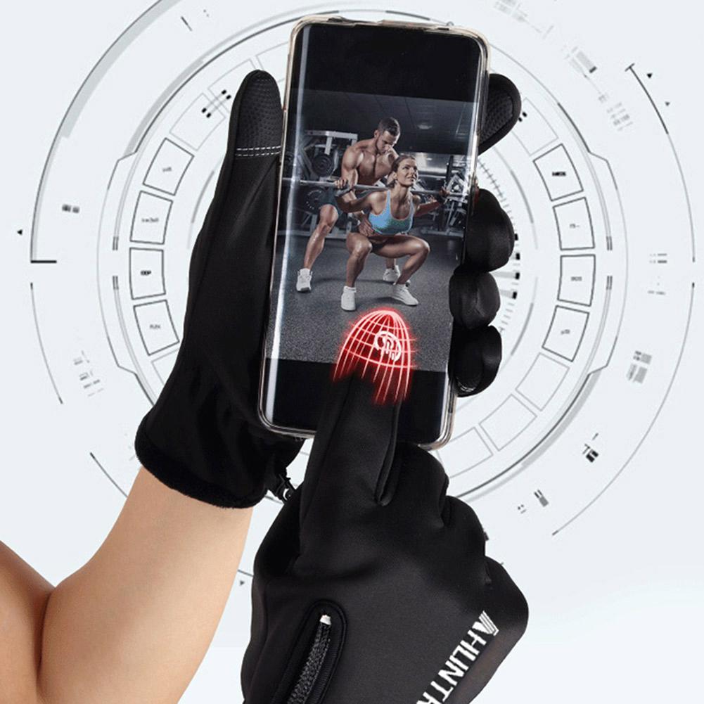 USB Touch Screen Gloves Heating Thermal Gloves Winter Ski Gloves Anti-Slip Electric Hand Warmer for Cycling Driving Hiking Men