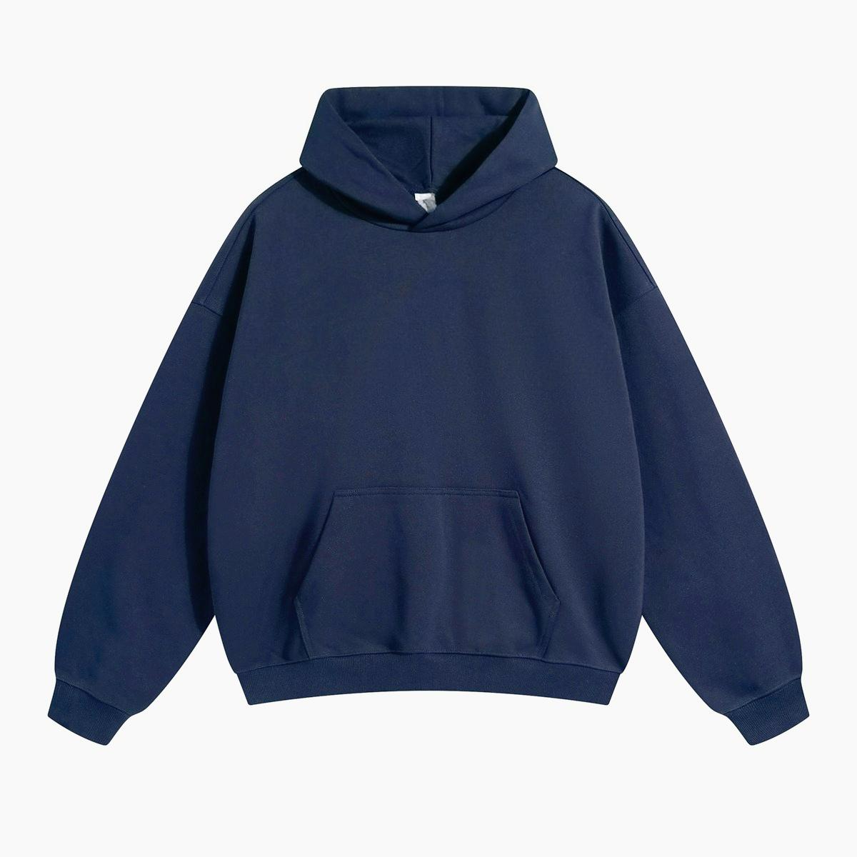 

Осень Модный Бренд Хай Стрит Тяжелый Свободный Однотонный Высококачественный Худи Свитер Мужской и Женский Хип-Хоп Куртка Универсальный 3XL