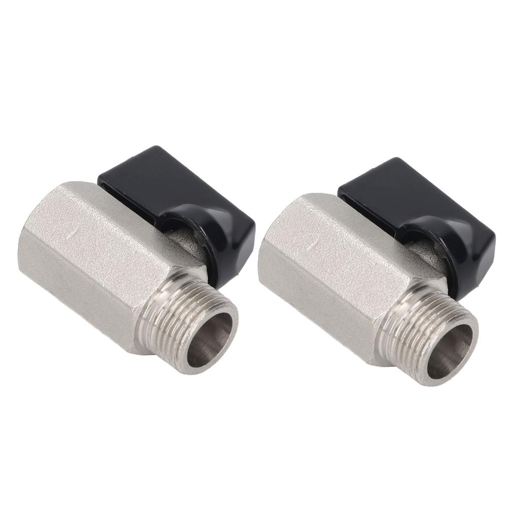 2Pcs Ball Valve Brass Plated Sand Blasting G38 Female Male Ball Valve for Piping Systems