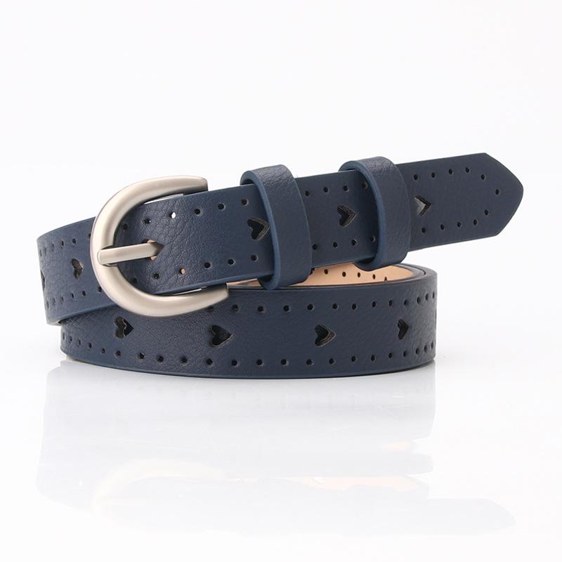 Trendy Women's Belt, Fashionable Pin Buckle, Simple and Versatile Women's Personalized Belt, Love Hollow Decorative Belt