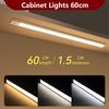 Night Light Under Cabinet Lights Ultra Thin LED Light Motion Sensor Wireless Rechargeable 3 Color For Kitchen Bedroom Lighting