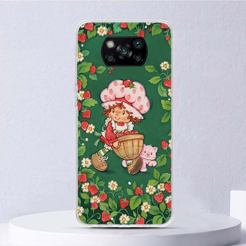 Strawberry Cartoon Girl Soft Case For Xiaomi Poco X7 X6 X5 X4 X3 Nfc F7 Ultra F6 F5 Pro Phone Cover F4 Gt F3 M5S M4 M3 M5 M6 Coq