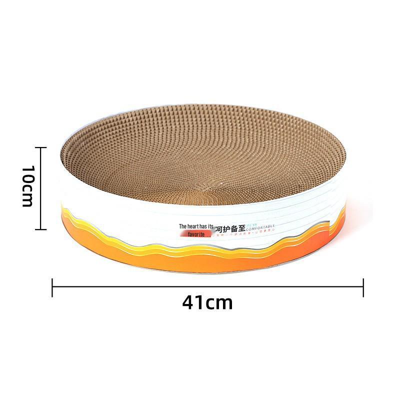 Cartoon Cat Scratching Bed - Scratch-Resistant Corrugated Cardboard Toy and Paw Board