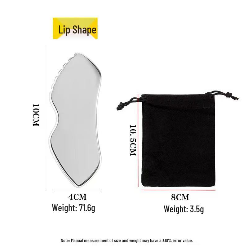 Stal nierdzewna, deska do masażu w kształcie serca do skrobania twarzy