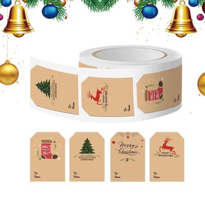 300 Stück/Rolle Weihnachtsgeschenketiketten Aufkleber Weihnachtsmann Haftende Feiertagsetiketten Großhandel Weihnachtsgeschenktaschen Namensschilder Partyzubehör