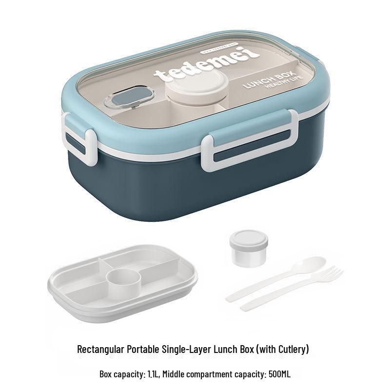 Creative Heated Lunch Box Set for Office Workers - Includes Large Capacity Box, Soup Cup, and Insulated Bag