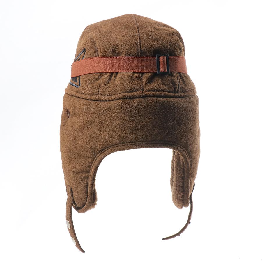 Men's and women's winter turning cloth lamb wool goggles Lei Feng hat autumn and winter new warm cycling ear protection hat pilot hat