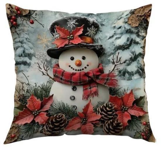 

New Christmas Pillow Cover Holiday Festive Decoration Home Sofa Cushion Cover Living Room Bedroom Pillow Cover 45*45cm