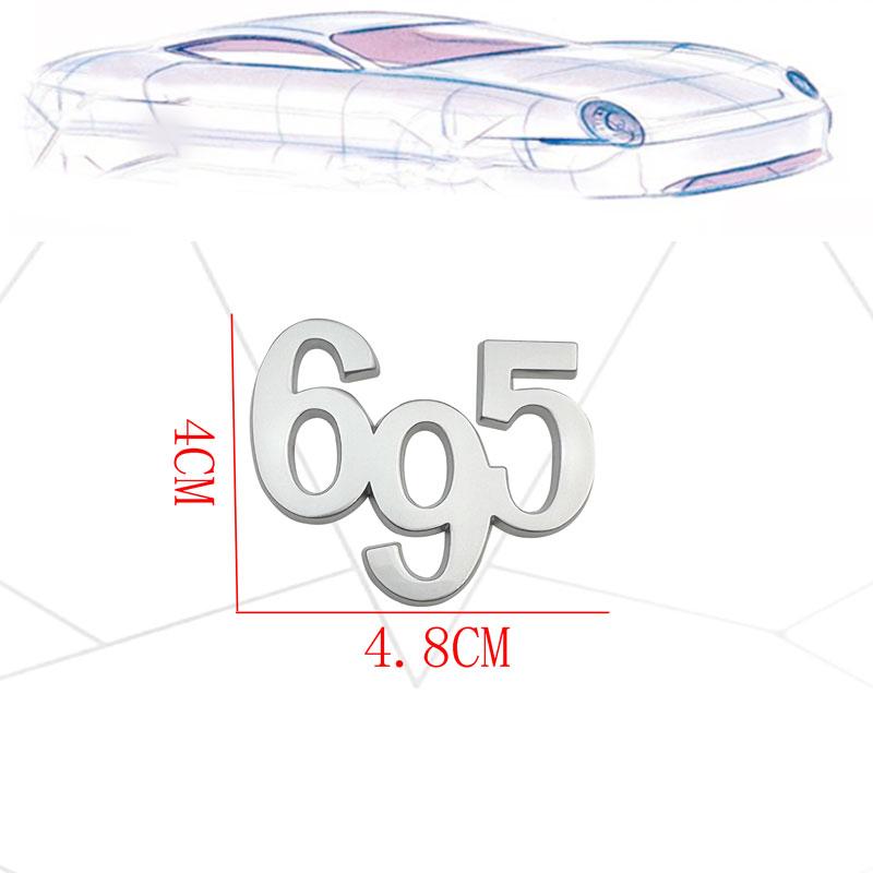 1 stk 3D Metall Esseesse Bilklistremerke Sinklegering Bilkarosseri Side Bak Bagasjerom Emblemer 695 595 Esseesse Logo For 500 695 595 Esseesse Auto Tilbehør