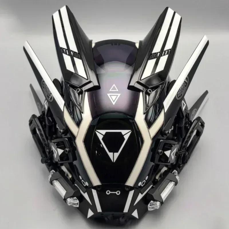 Jauna Cyberpunk ķivere-maska Samuraju robots Tehnoloģisks