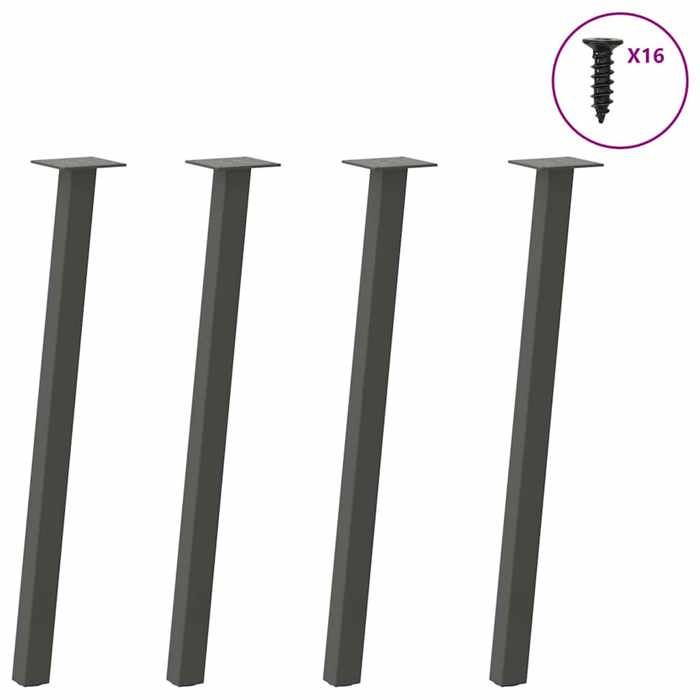 VidaXL Console Table Legs 4 Pieces Anthracite 72 Cm Steel 4012494