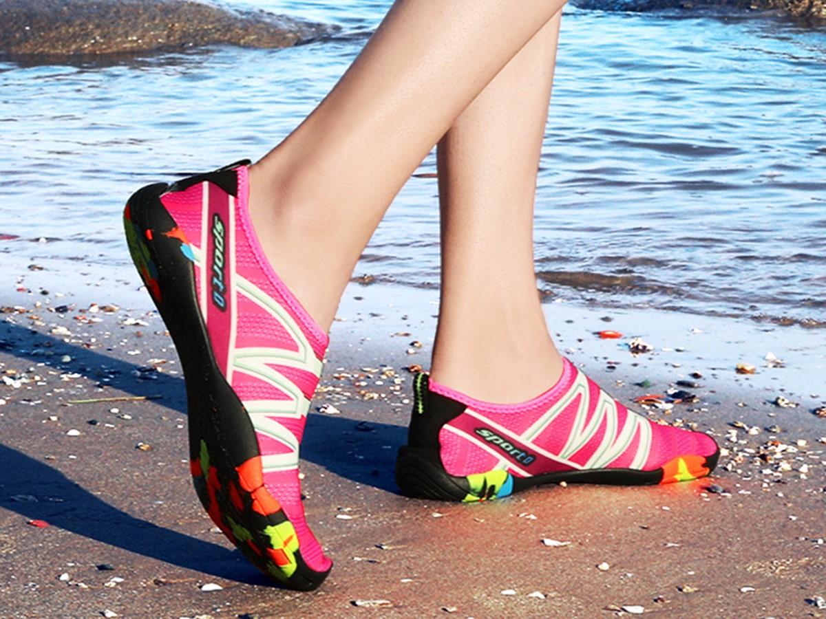 Туфли Barefoot Skin Water Shoes с высоким/низким верхом цвета голубого цвета 35 розовый — фото 9