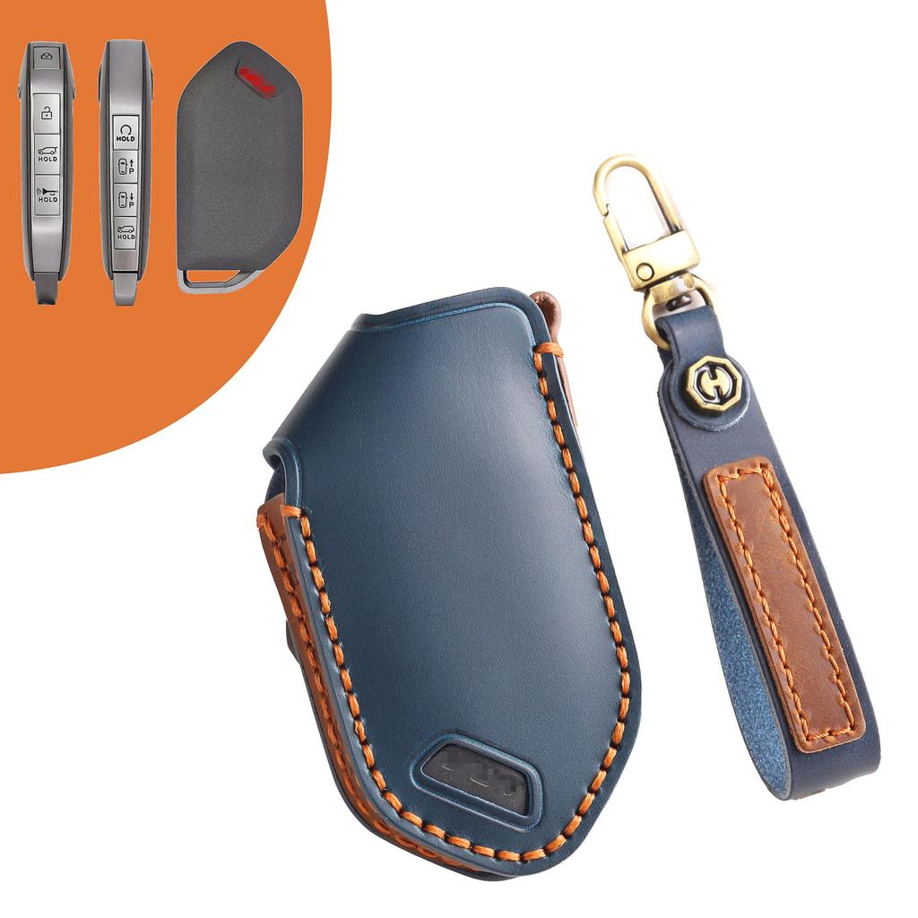 Kia Genuine Leather Car Key Cover Handmade forK3/K4/KX3/K5/KX57