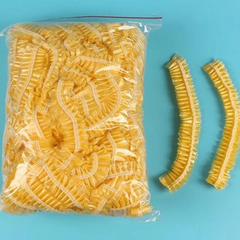 100pcs Disposable Food Cover Elastic Food Film Plastic Storage Bags For Fruit Bowl Food Covers Disposable Shower Hair Caps