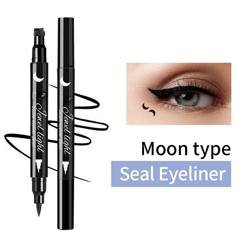 Double-headed Eyeliner Waterproof  Not Easy To Smudge  Pattern Seal Eyeliner Pen  Makeup